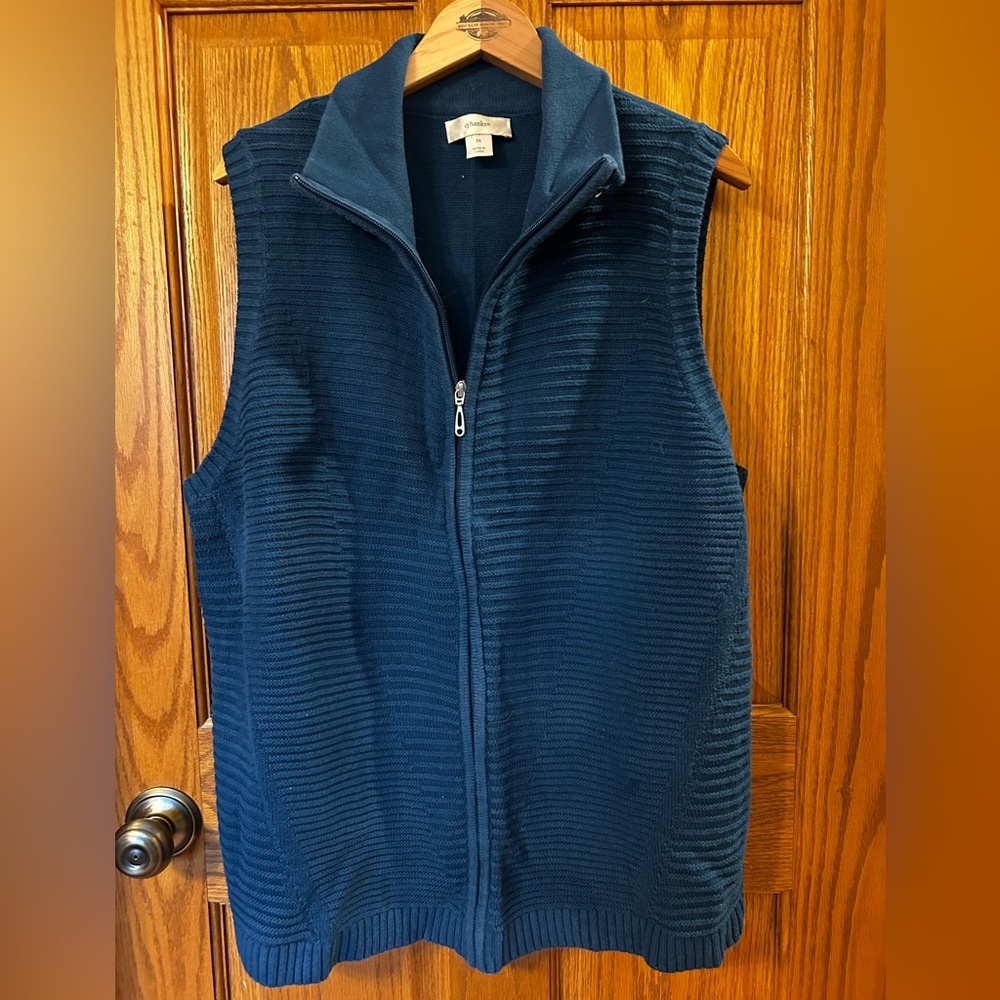 CJ Banks blue sweater vest